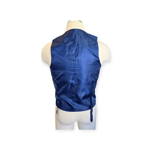 Alfani Slim Fit Tuxedo Suit Vest Mens Medium Blue - Picture 2 of 6